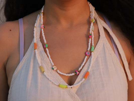 Melon Splash – Colorful Fruit-Inspired Beaded Necklace